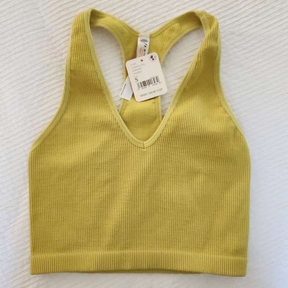 Free People Free Throw Crop Tank Bra Sparkling Citrus Small - Picture 4 of 6